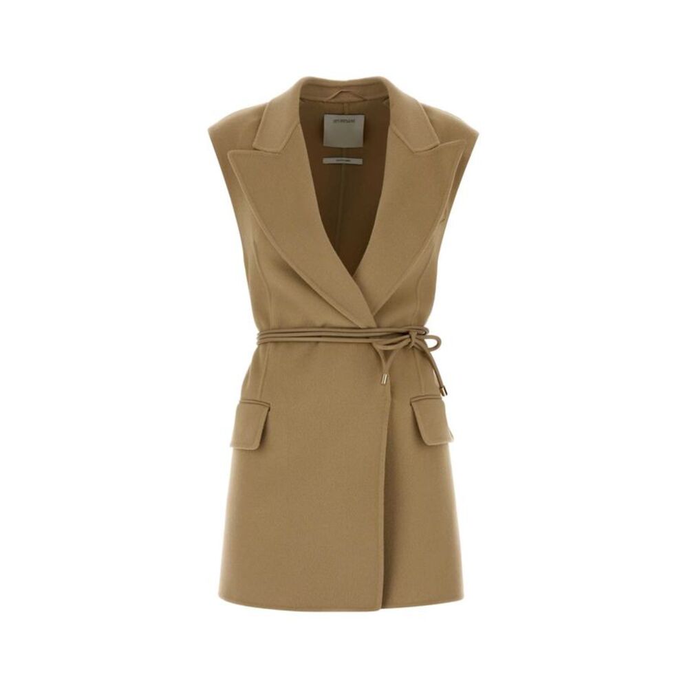 Sportmax Women Beige Wool Rapido Vest